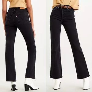 Levi’s Ribcage Boot Jeans Black Sz 28 NWT
